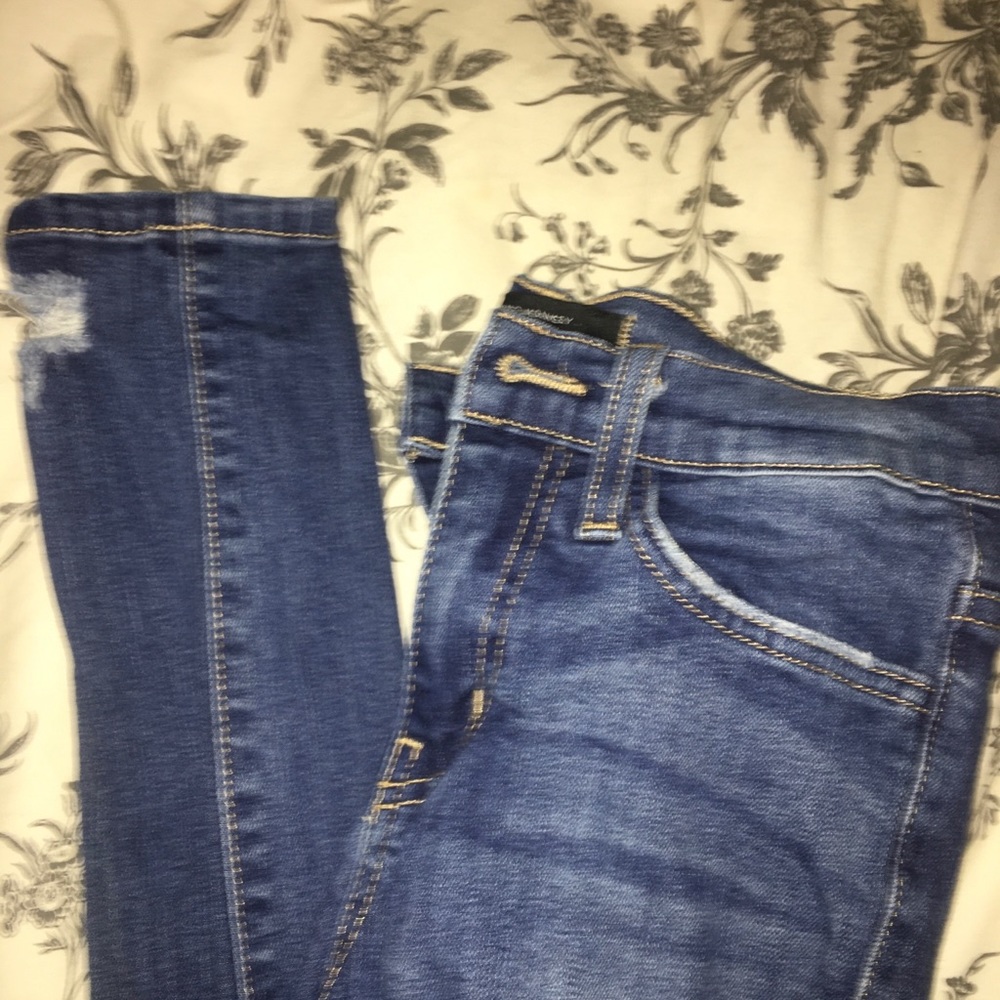 FLYING MONKEY ripped dark wash jeans 23